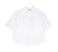 Michael Kors - Camicia in pizzo cordoncino con stampa leopardata - - Blouses & Shirts - Donna - Bianco - S