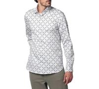 Michael Kors camicia manica lunga Empire in fantasia bianco blu