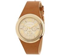 Michael Kors Camille Bagagli, pelle Marrone + Color Oro Chrono, Romano #