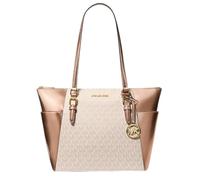 Michael Kors Charlotte - Borsa grande con zip, Oro rosato, Large