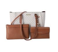Michael Kors Charlotte - Borsa portatutto da donna 3 in 1, ampia, Vaniglia, Large
