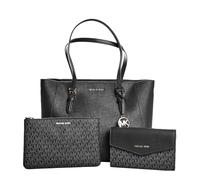 Michael Kors Charlotte, borsa tote a tracolla grande 3 in 1, in pelle, nero