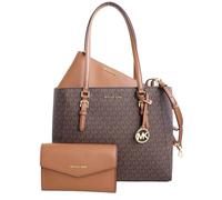 Michael Kors Charlotte LG Totale 3 IN 1 Pelle Borsa a Tracolla +2x Borse Nuova