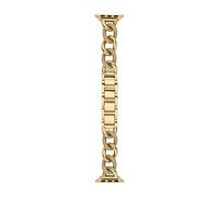 Michael Kors Fascia da donna per Apple Watch, 38/40/41 e 42/44/45/49 Cinturino in acciaio inossidabile, Oro (Gold)