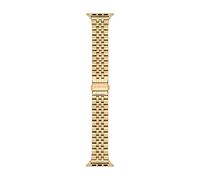 Michael Kors Bracciale compatibile con Apple Watch, 38/40/41 mm:42/44/45/49 mm-20 mm Acciaio inossidabile dorato, MKS8055E