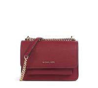Michael Kors Claire Small Borsa a spalla rosso, pelle di vacchetta grana, donna