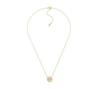 Michael Kors Collana con pendente da donna in argento con pietre semi-preziose e chiusura ad anello a molla,Oro spazzolato