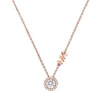 Michael Kors Collana da donna in pietre semi-preziose con chiusura a moschettone,Oro rosa vibrante