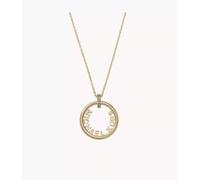Michael Kors Color Oro Catena, Cristalli Acciaio Inox Ciondolo Collana MKJ7994
