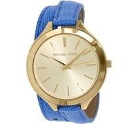 Michael Kors Color Oro, Doppio Involucro Blu Reale Pelle Fascia, Runway MK2286