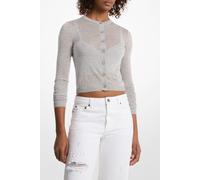Michael Kors Cotton Silk Crew Neck Cardigan In Grey Taglia: S | Cardigan Outlet | Donna | Grigio