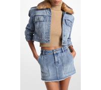 Michael Kors Cropped Denim Jacket With Faux Fur Collar Taglia: M | Giacche di jeans Outlet | Donna | Blu