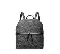 Michael Kors Dallas Medium Signature Logo Backpack Black PVC