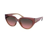 Michael Kors Donna Michael Kors MK2241U BOCA RATON 325611 Occhiali da sole Iniettato Rosa Marrone Cat Eye Normale Sfumato