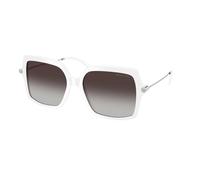 Michael Kors Donna Michael Kors MK2247U QUOGUE 31008G Occhiali da sole Acetato Bianco Grigio Squadrata Normale Sfumato