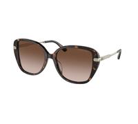 Michael Kors Donna MK2185BU FLATIRON 300613 Occhiali da sole Acetato Tartaruga Marrone Squadrata Normale Sfumato