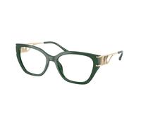 Michael Kors Donna MK4140U BIERZO 4006 Montature da vista Iniettato Verde Trasparente Squadrata Normale