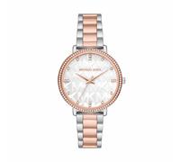 Michael Kors Orologio Pyper da donna, Movimento al quarzo a tre lancette con cinturino in acciaio inossidabile, 38 mm, Argento e oro rosa
