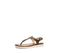Michael Kors donna Val Thong Sandalo, Signature rivestito twill/marrone, 40 EU