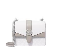 Michael Kors Greenwich - Borsa a tracolla piccola in pelle Saffiano, colore: Bianco ottico, Bianco ottico , Small