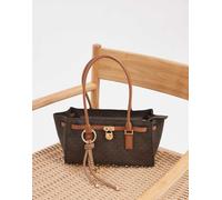 Michael Kors - Hamilton - Borsa da spalla piccola East West marrone con monogramma No Size