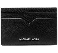MK Porta carte di credito Hudson in pelle martellata - Nero - Michael Kors ONE SIZE