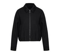 Michael Kors, ,Jackets ,Donna ,Nero ,M Stretch Wool Blend Twill Bomber Jacket