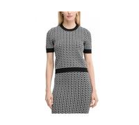Michael Kors - Jacquard SS Crew Top - - Knitwear - Donna - Nero - S