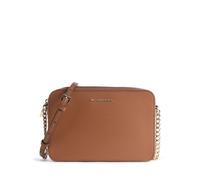 Michael Kors Jet Set Borsa a tracolla marrone, pelle di vacchetta grana, donna