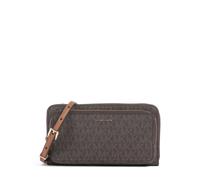 Michael Kors Jet Set Large Continental Borsa a tracolla marrone, pelle sintetica, donna