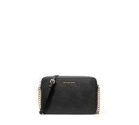 Michael Kors Borsa a tracolla Donna Jet Set – Pelle Saffiano Nero, Logo Oro