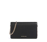 Michael Kors Jet Set Medium Borsa a tracolla nero, pelle di vacchetta grana, donna