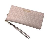 Michael Kors Jet Set Portafoglio da viaggio con logo grande, Rosa, 19/9/3cm, Classico