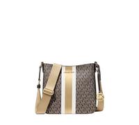 Michael Kors Jet Set Small Signature Logo Stripe Crossbody Bag Brown