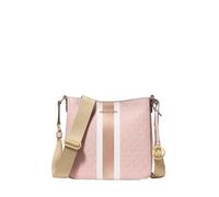 Michael Kors Jet Set Small Signature Logo Stripe Crossbody Bag Powder Blush