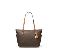 Michael Kors Jet Set Top Zip Tote, parti metalliche dorate/marrone/taglia unica