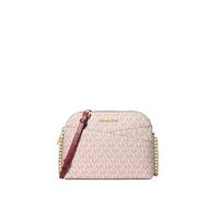 Michael Kors Jet Set Travel Medium Signature Logo Dome Crossbody Bag Cherry Multi