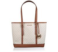 Michael Kors Jet Set Travel Signature Small Top Zip Shoulder Tote - Vanilla