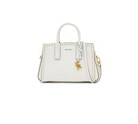 Michael Kors Borsa a mano Laila Sm Satchel 085 piccola in pelle con borchie Bianco Taglia unica