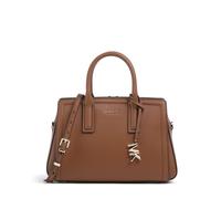 Michael Kors Laila Small Borsa a mano marrone, pelle di vacchetta grana, donna