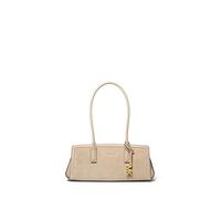 Michael Kors Laila Small Borsa a spalla beige, pelle bovina ruvida, donna