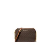 Michael Kors Jet Set Borsa a tracolla marrone scuro, canvas, donna