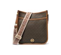 Michael Kors Leather Messenger Bag With Logo Strap In Brown Print Taglia: OS | Borse a tracolla Outlet | Donna | Marrone
