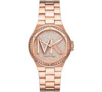 Michael Kors Lennox MK7230 Women's Watch - Rose Gold-Tone, Pavé Logo Dial