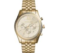 Michael Kors Lexington Orologio da uomo 44 mm cassa dorata in acciaio inox