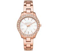 Michael Kors Liliane MK4557 Women's Watch - Rose Gold-Tone, Pavé Crystal Bezel