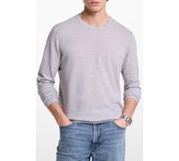 Michael Kors Long Sleeve Linen Mix Crew Neck Top In Grey Taglia: L | Maglie a manica lunga Outlet | Uomo | Bianco