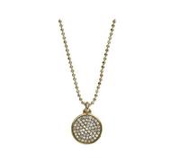 Michael Kors Lucidato Oro Catena + Cerchio Pave Cristallo Ciondolo Collana