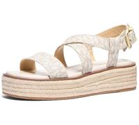 Michael Kors Sandalo espadrille Lynn con plateau e logo Donna Vaniglia 39