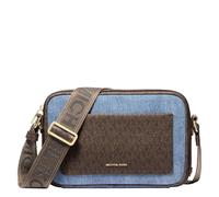 Michael Kors Maeve Large Borsa a tracolla blu,marrone, cotone,pelle sintetica, donna